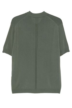 Polo in maglia di viscosa leggera verde LOW BRAND | LM26002V009